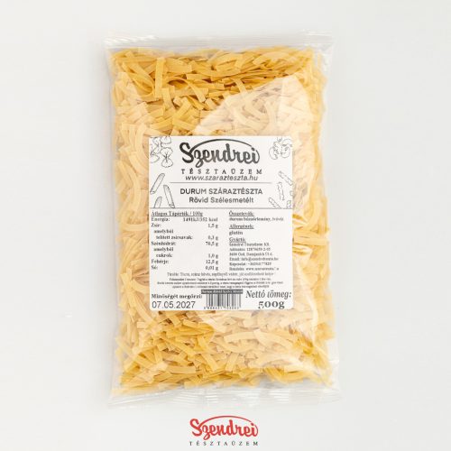 Durum Szendrei Rövidmetélt Száraztészta 500gr.