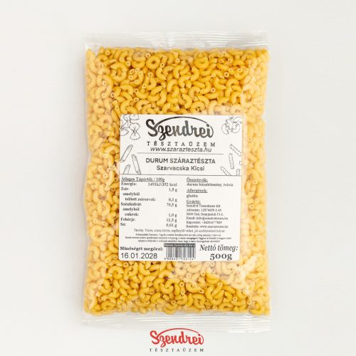 Durum Szendrei Szarvacska kicsi Száraztészta 500gr.