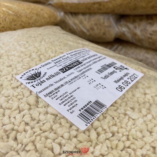 Tojásnélküli Szendrei Reszelt Száraztészta 5 kg. Lédig