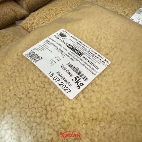 Tojásnélküli Szendrei Leves Kagyló Száraztészta 5 kg. Lédig