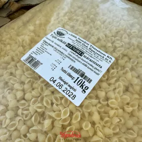   Tojásnélküli Szendrei Kagyló Kicsi Száraztészta 10 kg. Lédig