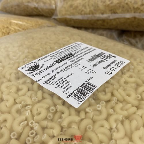 Tojásnélküli Szendrei Szarvacska Kicsi Száraztészta 10 kg. Lédig
