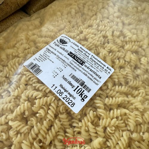 Tojásnélküli Szendrei Orsó Száraztészta 10 kg. Lédig