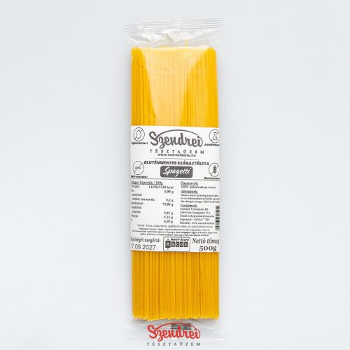 Gluténmentes Spagetti 500gr. - Szendrei Száraztészta