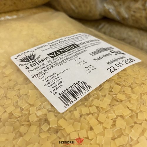 4 Tojásos Szendrei Kiskocka Száraztészta 5 kg. Lédig
