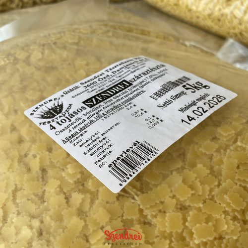 4 Tojásos Szendrei Eperlevél Száraztészta 5 kg. Lédig