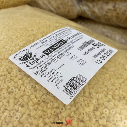 4 Tojásos Szendrei Karika Száraztészta 5 kg. Lédig