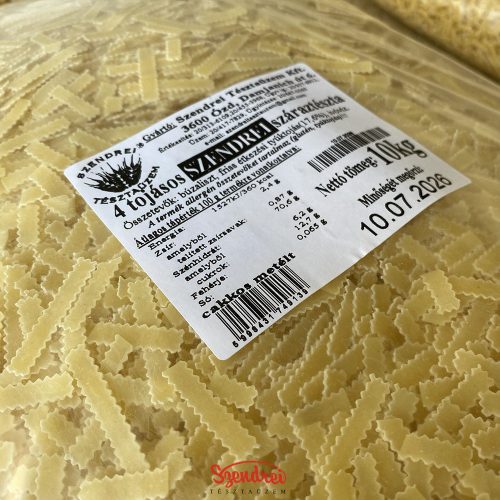 4 Tojásos Szendrei Cakkos Metélt Száraztészta 10 kg. Lédig