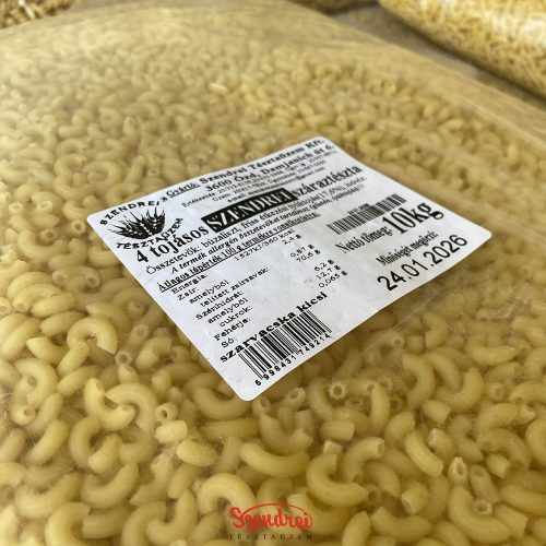 4 Tojásos Szendrei Szarvacska Kicsi Száraztészta 10 kg. Lédig