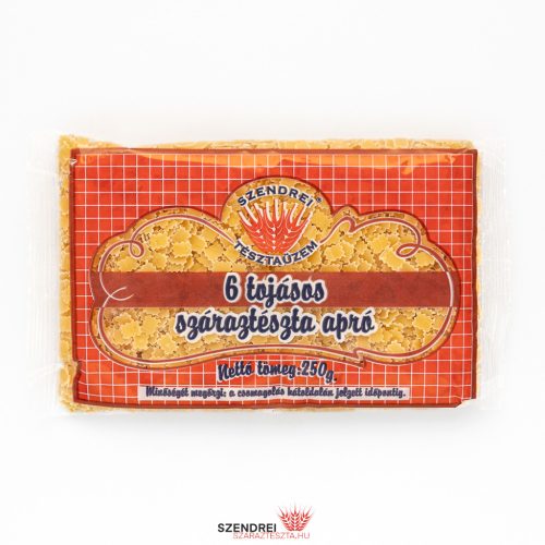 6 Tojásos Szendrei Eperlevél Száraztészta 250gr.