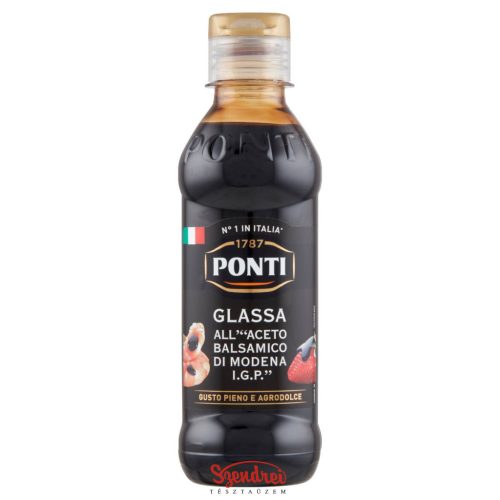 Ponti Glassa modenai sötét balzsamecet krém 250g