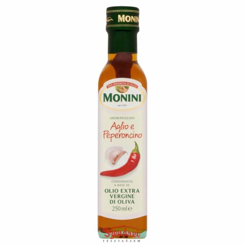 Monini fokhagyma-chili ízesítésű olívaolaj 250ml.