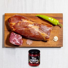   Szendrei Nitritmentes Füstölt Tarja 1,5 kg. + AJÁNDÉK Heit Céklás Torma