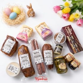   Húsvéti Nitritmentes Családi Csomag - Sonka, Tarja, Felsál, Kolbász, Torma, Savanyúság, Sütemény Liszt