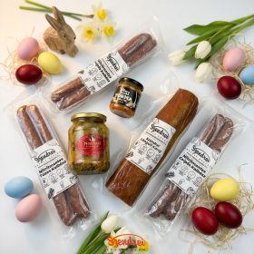   Húsvéti Nitritmentes Csípős Csomag - Lángolt Karaj, Kolbász, Torma, Savanyúság