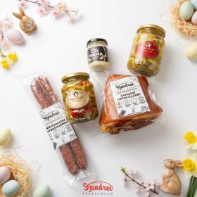   Húsvéti Nitritmentes Hátsó Csülök Csomag - Csülök, Torma, Kolbász, Savanyúság