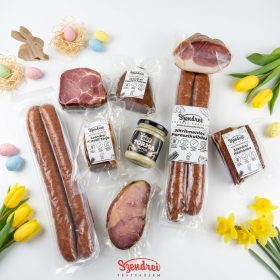   Húsvéti Nitritmentes Füstölt Hús Csomag - Sonka, Kolbász, Szalonna + AJÁNDÉK TORMA!