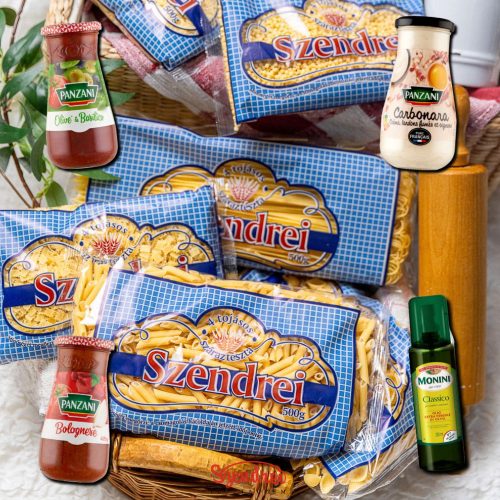 A Modern Háziasszonyok Csomagja - 6kg. száraztészta + 3db. tésztaszósz + 1db. olívaolaj