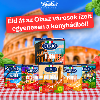 Ínycsiklandó Cirio tésztaszószok a Szendrei Tésztaüzemnél!